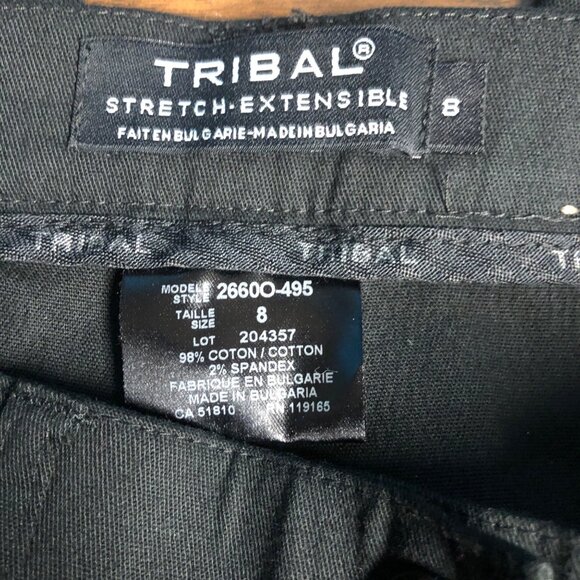 Tribal Black Capri Womens Size 8 Stretch Sportswear Comfort Waist Pants NEW - Picture 5 of 8